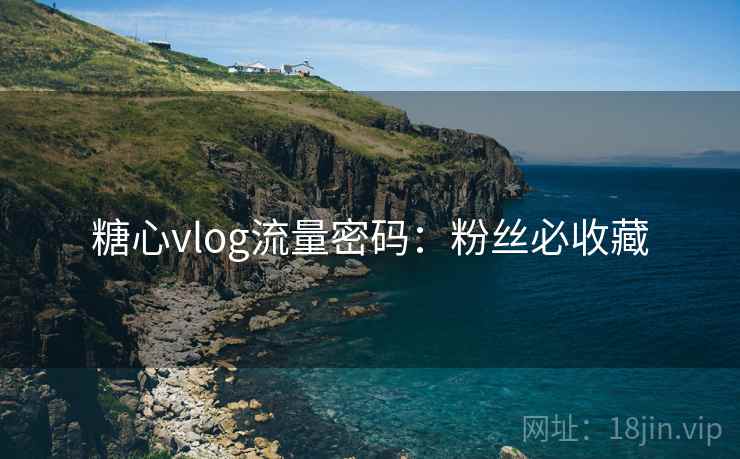 糖心vlog流量密码：粉丝必收藏